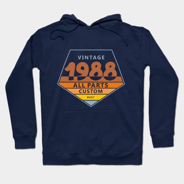 32nd Birthday T-Shirt - Vintage 1988 Hoodie by Reshartinc